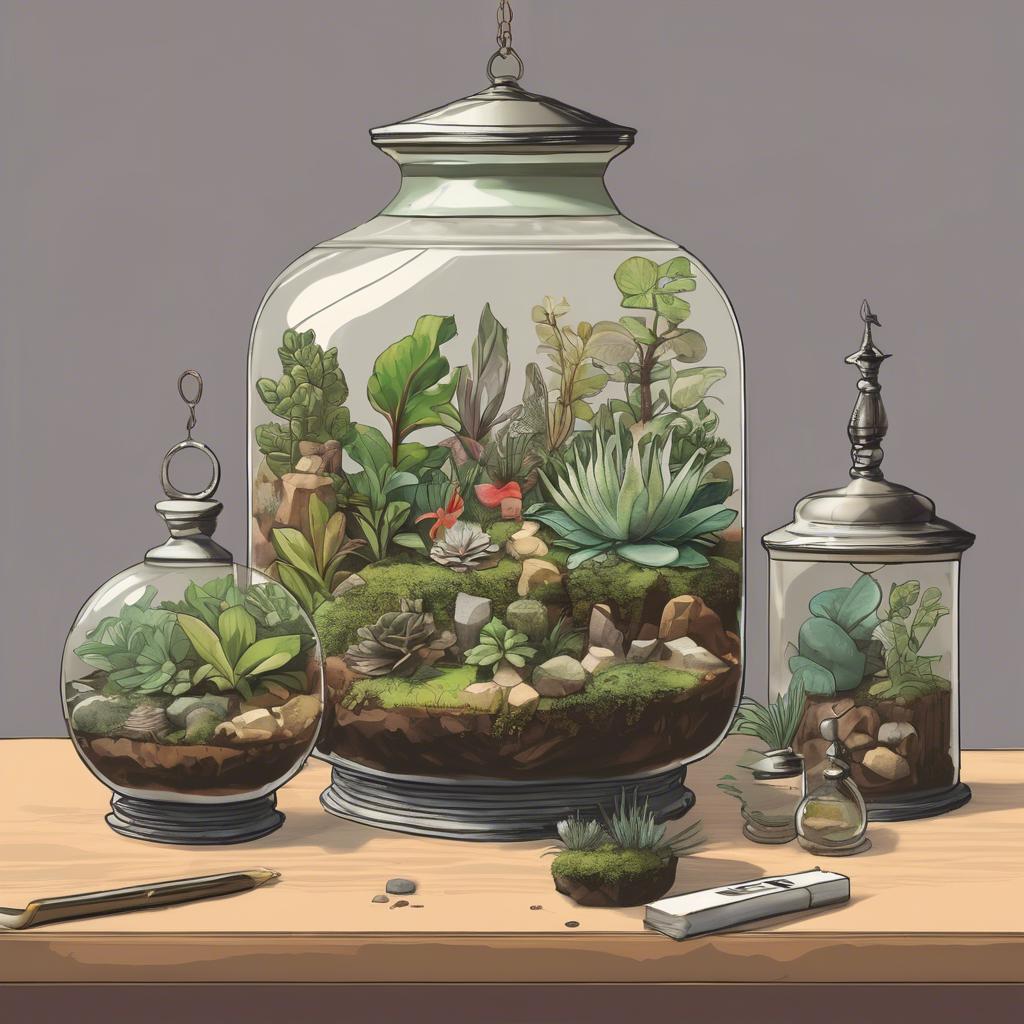 Glas Terrarium Mit Korkdeckel - 1600ml Für Sukkulenten & Mini-Pflanzen, Große Öffnung
