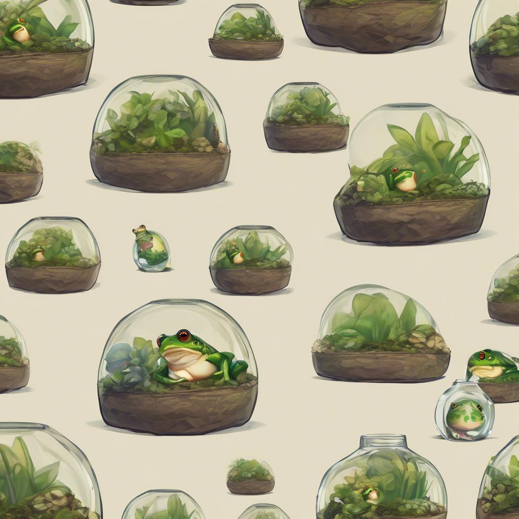 Top Collection Miniatur-Frosch Auf Kohl – Handbemalt, 3,2 Cm, Für Fairy Garden & Terrarium