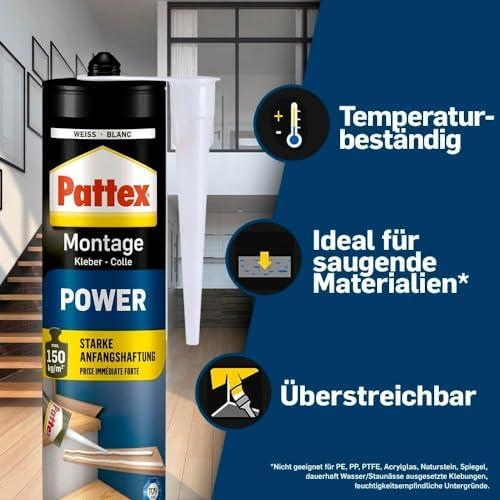 Testbericht: ⁣Pattex⁢ Montagekleber Power - Kraftkleber für innen & außen