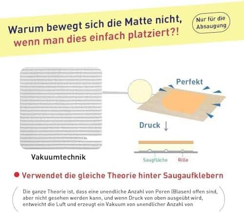Besser als je zuvor! Anti-Curling Teppich-Pad im Vacuum Tech Design