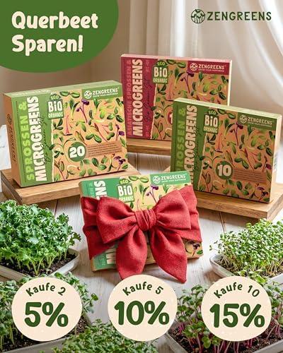 ZenGreens® - Bio Sprossensamen Deluxe: 20 Sorten für Profiköche - Leicht zu züchten - Nachhaltig & vielfältig